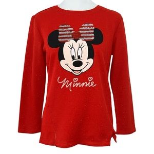 Disney Girls Minnie Mouse Long Sleeve Top Size XL (14-16)